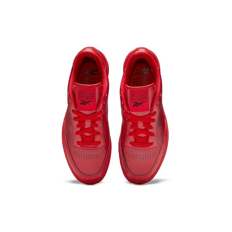 Maison Margiela X Reebok Club C Vector Red Unisex Sneakers White Black H02408
