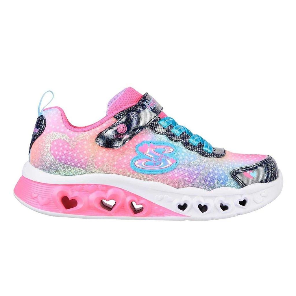 Skechers Girls Flutter Heart Light Up Flat Trainers