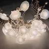 2m 20LED Seashell Starfish Sea String Lights Battery Powered Fairy Lights Under Sea Theme Wedding Birthday Party Decor