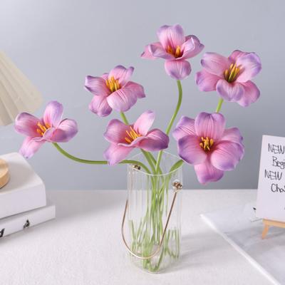 Simulated Tulips Bouquet Realistic Touch PU Petals Fading Vitality Bendable Stems Maintenance-Free
