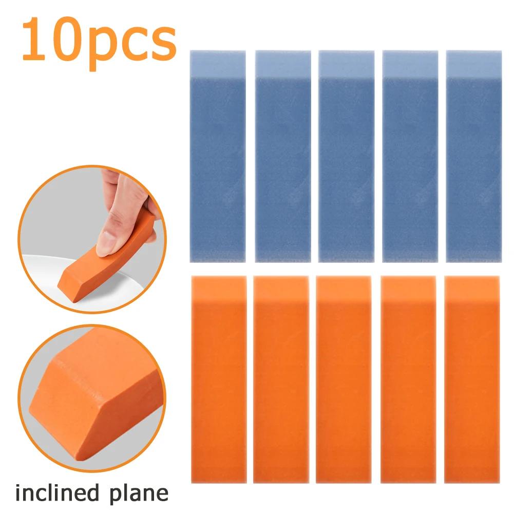 10pcs Easy Limescale Eraser Bathroom Glass Rust Remover Rubber Eraser Household Kitchen Cleaning Tools for Pot Scale Rust Brush