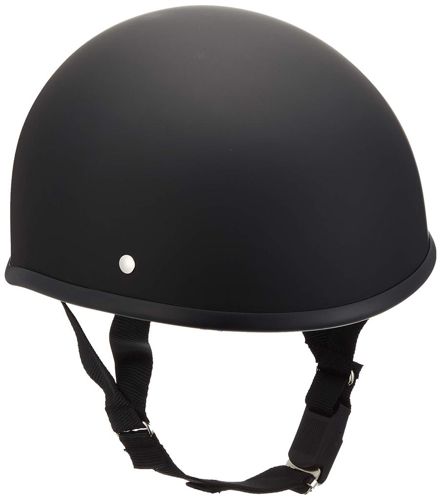 Bike Parts Center Half Ducktail Matte XL 711805 Helmet, Black, (Head Circumference 61cm-62cm)
