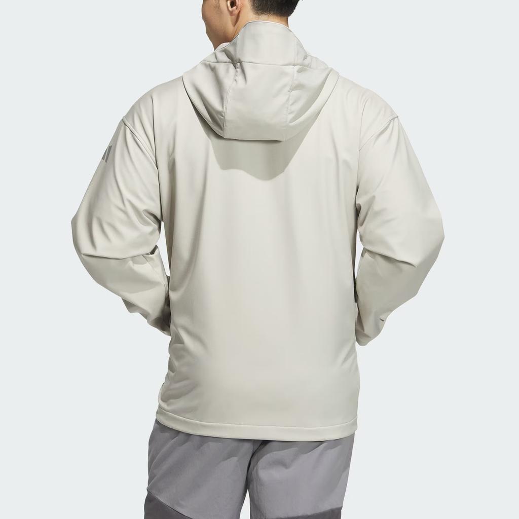 adidas FW24 M Tran Jacket 2 Water Resistant Casual Loose Fit Hooded Jacket Men Jacket Light-Sesame Earth-Grey JM9156