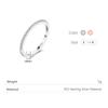 S925 Sterling Silver Simple Row Diamond Ring Female Zircon Ring Jewelry