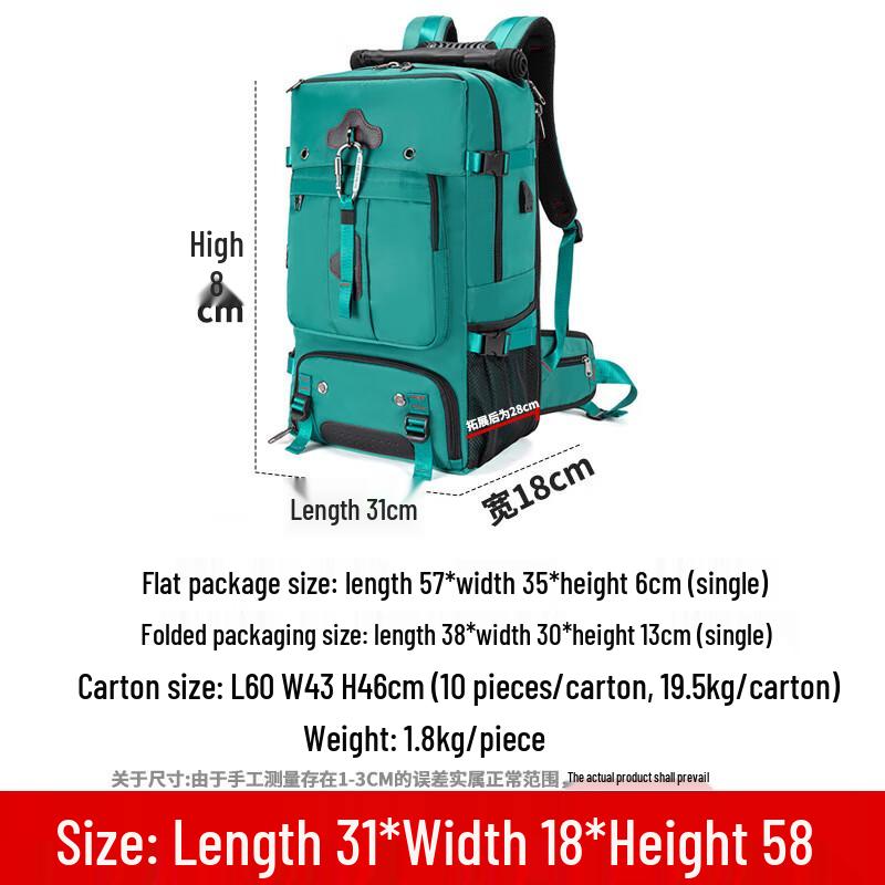 Zuoyou Large Capacity Waterproof Outdoor Travel Backpack