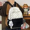 Schoolbag Japanese Ins Storm Point Backpack Women's Large Capacity College Style Student School Bag Casual Cute Versatile Backpack