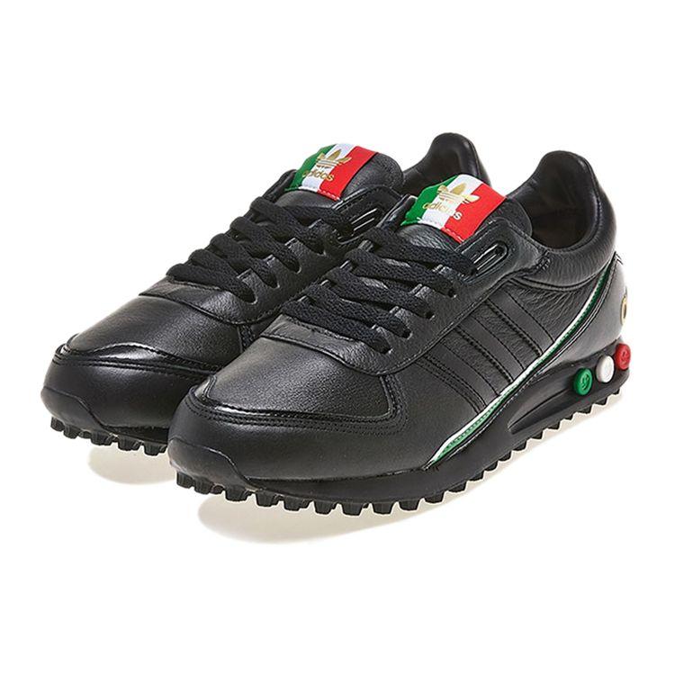 Adidas Originals La Trainer 2.0 Running Sports Non-Slip Wear-Resistant Low-Top Lifestyle Casual Shoes Unisex Sneakers Bright-Black EH3556