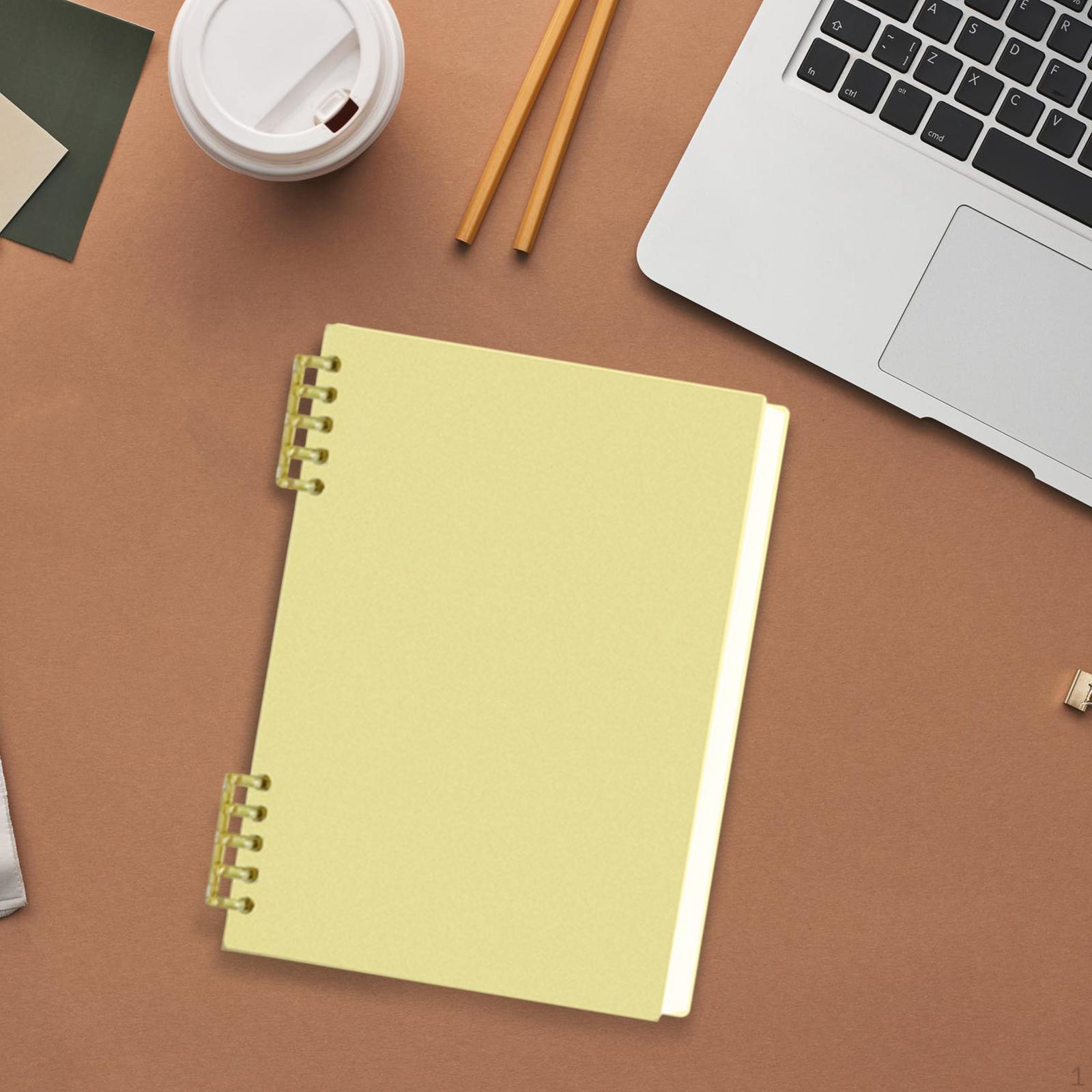 

Блокнот с отрывными листами, пустые спиральные журналы, креативный органайзер, плотная бумага, дневник, переплет жёлтый