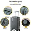 Luggage 24-Inch Large Capacity Leather Zipper Suitcase, Universal Trolley Case for College Students, Men & Women, 20-Inch Cabin Size