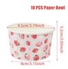 10pcs Paper Cups Dessert Cup High Quality Cartoon Small Disposable Ice Cream Bowl Food Glasses Strawberry Birthday Party Favors