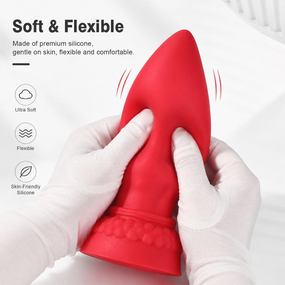 Large Soft Silicone Anal Plug for Men Women - Oversized Butt Plug for Deep Stretching, Extra Thick Adult Sex Toy