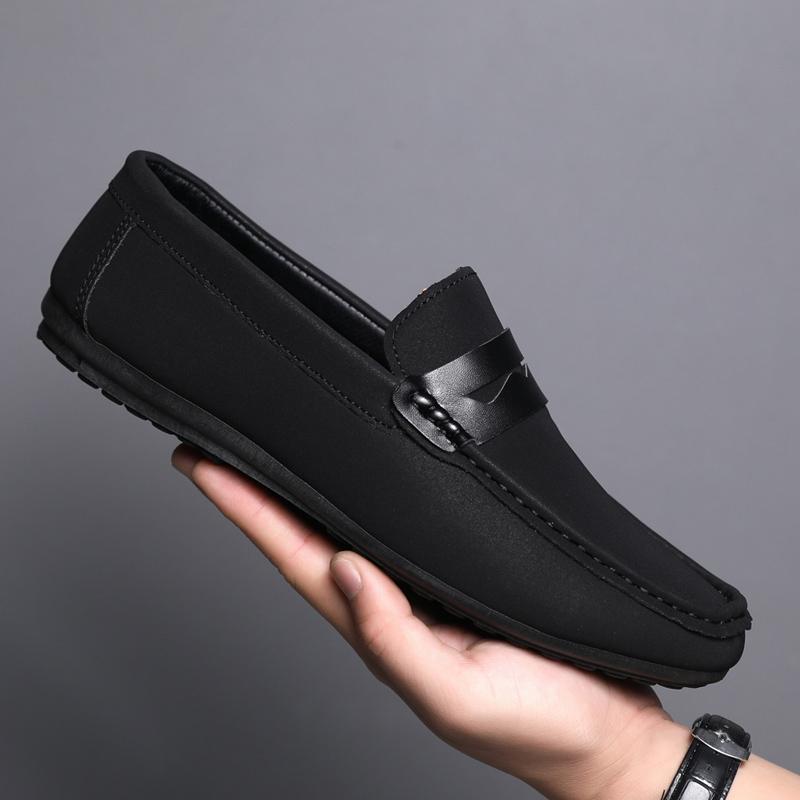 Summer Men Casual Shoes Leather Moccasins Breathable Slip on Italian Boat Shoes Luxury Brand Mens Driving Loafers Size 39-46