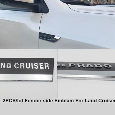 2pcs/set For Land Cruiser Prado For Prado 2003-2020 ABS  Plastic Fender Side Emblem Sticker Accessories
