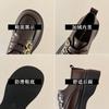 Thick-soled one-pedal women's 2024 new British style fashion temperament small leather shoes Mary Jane casual shoes
