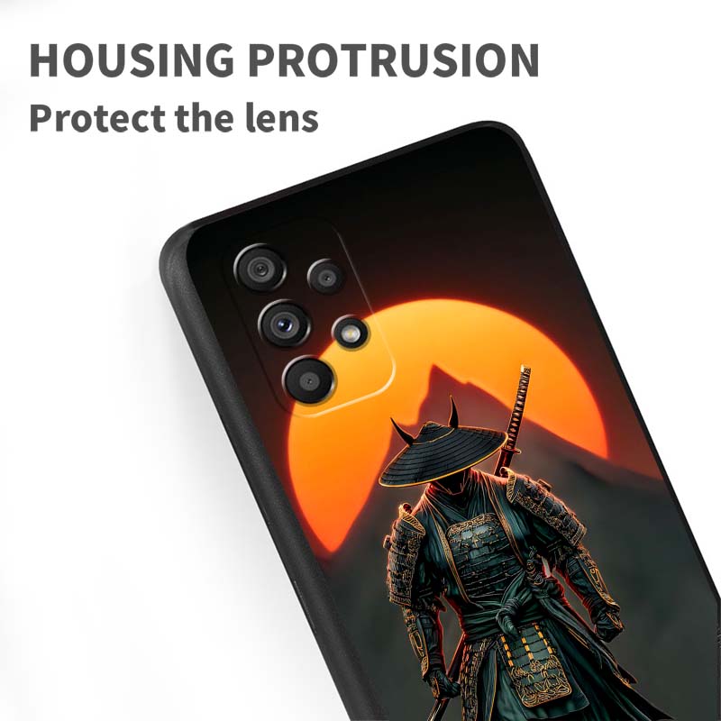 Fashion Hero Design Pattern Phone Case For Samsung A73 A72 A71 A55 A54 A53 A52 A51 A13 A22 A16 A15 A12 A14 A26 A07 5G Black