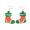 1Pair Christmas Tree Christmas Earring Handmade Sew Xmas  Eardrop Santa Claus  Earrings  Women