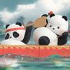 52TOYS BLINDBOX Panda Roll Dragon Boat Racing Series Blind Box Trading Figure, Haired Panda Figure, Collectible Figure, Dragon Boat, Painted,