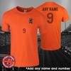 Holland, Niederlande Inspiriertes Fußball-Personalisierbares T-Shirt, Beliebiger Name & Nummer