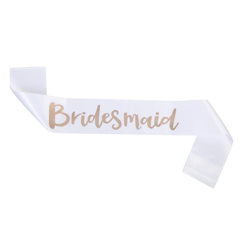 Gold Foil Bachelorette Party Sash Set: 'BRIDE TO BE' & 'TEAM BRIDE'
