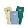 SOXCLUB Womens Socks 3-Piece Set Ribbed Logo Embroidery Casual Above Ankle Stylish