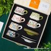 Retro Style Gift Box Set: High-End Ceramic Coffee and Tea Cup with Saucer