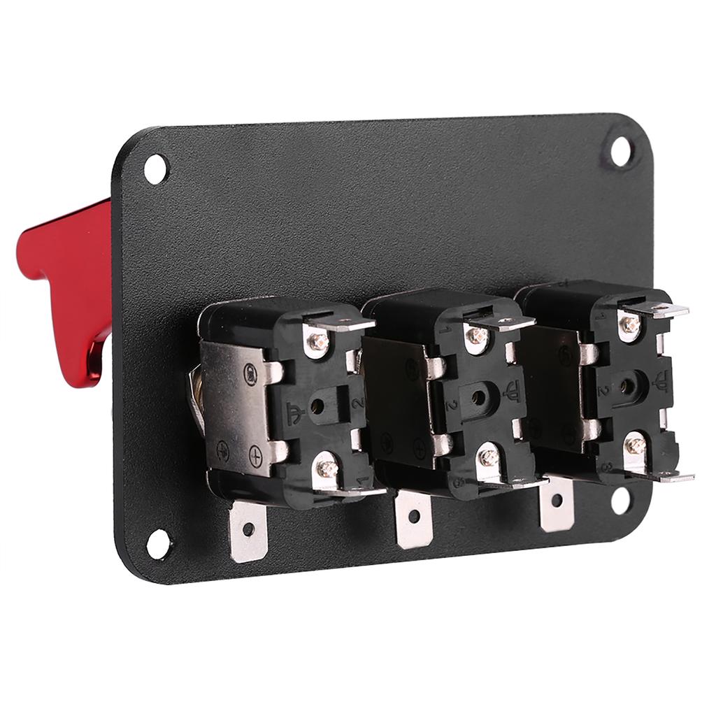 12V 3 Group Przełącz Przełącz Panel dla Racing Car Red