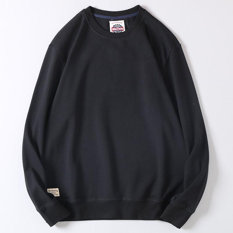 Heavy Terry Round Neck Pullover Men and Women Solid Hoodie Autumn Export Foreign Trade Loose Sports Leisure Outerwear Tide