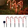 Christmas Solar Star Candy Cane Lights Garden Holiday Creative Shaped Lights Outdoor Lawn Ground Plug Lights