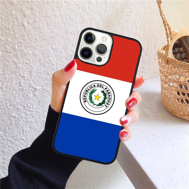 Paraguay Flag Phone Case for iPhone 17 Air 16 15 14 12 13 PLUS 11 PRO MAX Back Cover Fundas Shell