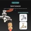 Quick-Connect Universal Faucet to 4/6 Point Washer Inlet Converter