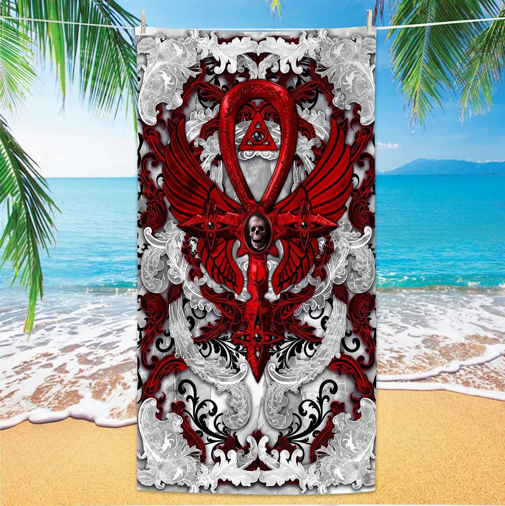 Skelettwald Strandtuch Dunkle Fantasie Nachtlicht Windbedrucktes Handtuchdecke Strandpooltuch