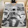 1PC Custom Name CR7 Patterned Flannel Blanket Suitable For All Seasons for Home Decor Warmth and Comfort Gifts Holiday Present -HE120