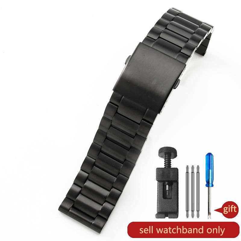 For DIESEL Stainless Steel Men's Watch Band Dz7395 Dz4316 Police Large Dial 22 24 26 28 Double Press Buckle Replace Watch Strap