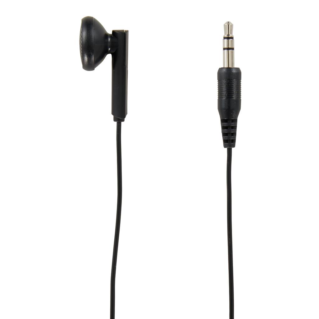 YAZAWA Single 1m Stereo Dynamic Plug listening to both left and right sounds in one In-Ear Earphone, Plug, Black, Type, 3.5mm L-shaped (Allows ear)