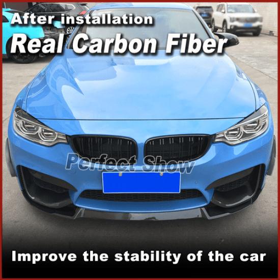 Fit For BMW M4 M3 F32 F80 F36 F82 F83 REAL Carbon Headlight Cover Eyelid Eyebrow