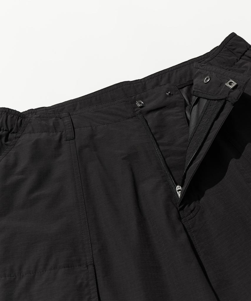 Kallapataleu Nylon Rib Wide Pocket Pants - Black