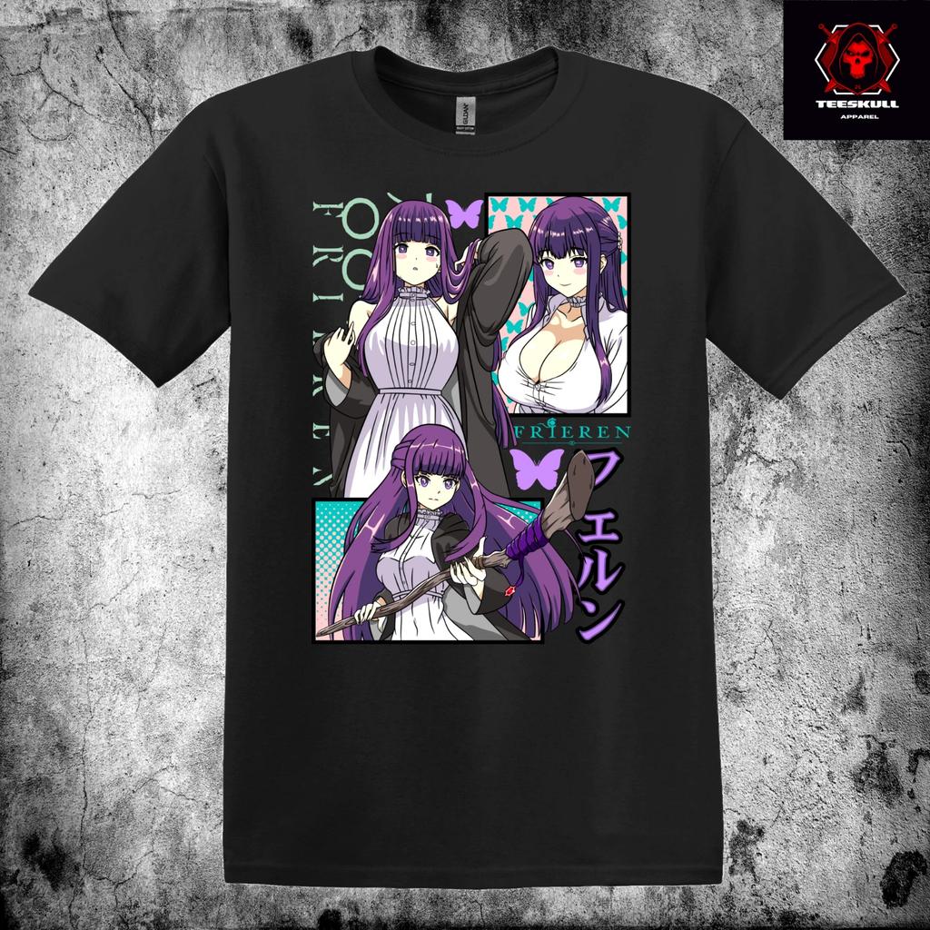 Anime Frieren Beyond Journeys End Fern Printed Tshirt Unisexga Character Graphic Tee Harajuku Streetwear Cotton Oversized Unisex