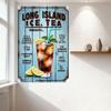 Vintage Metal Tin Sign LONG ISLAND ICE TEA Recipe Wall Decor for Bar Restaurant Man Cave Home Kitchen Art Decoration