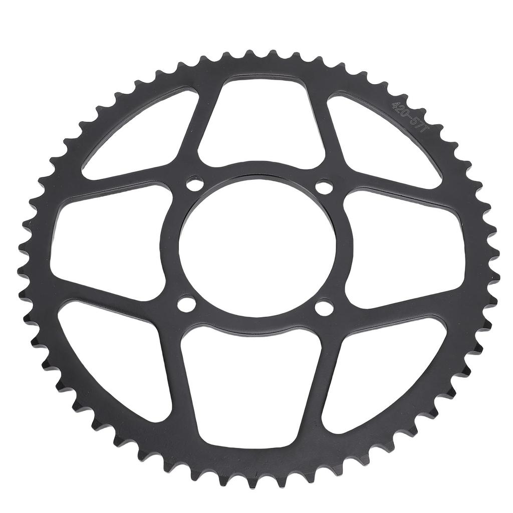 420 Chain 57 Tooth Rear Sprocket Steel Alloy Rear Drive Sprocket for ATV Quad Pit Dirt Bike