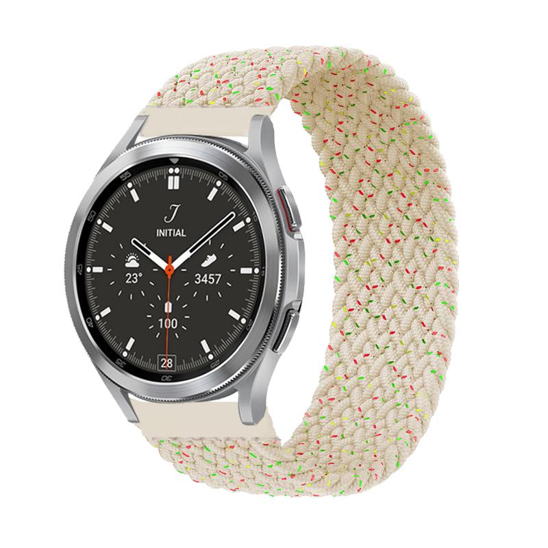 20mm 22mm Band for Samsung Galaxy watch 6 7 4 5 pro active 2 Gear S3 braided solo loop bracelet correa Huawei watch GT 2 3 strap