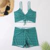 High Waist Bikini Swimsuit Women 2024 Push Up Bikini Floral Swimsuit Print Bikini Boxers Swimwear Swim Trunks Bathing Suit