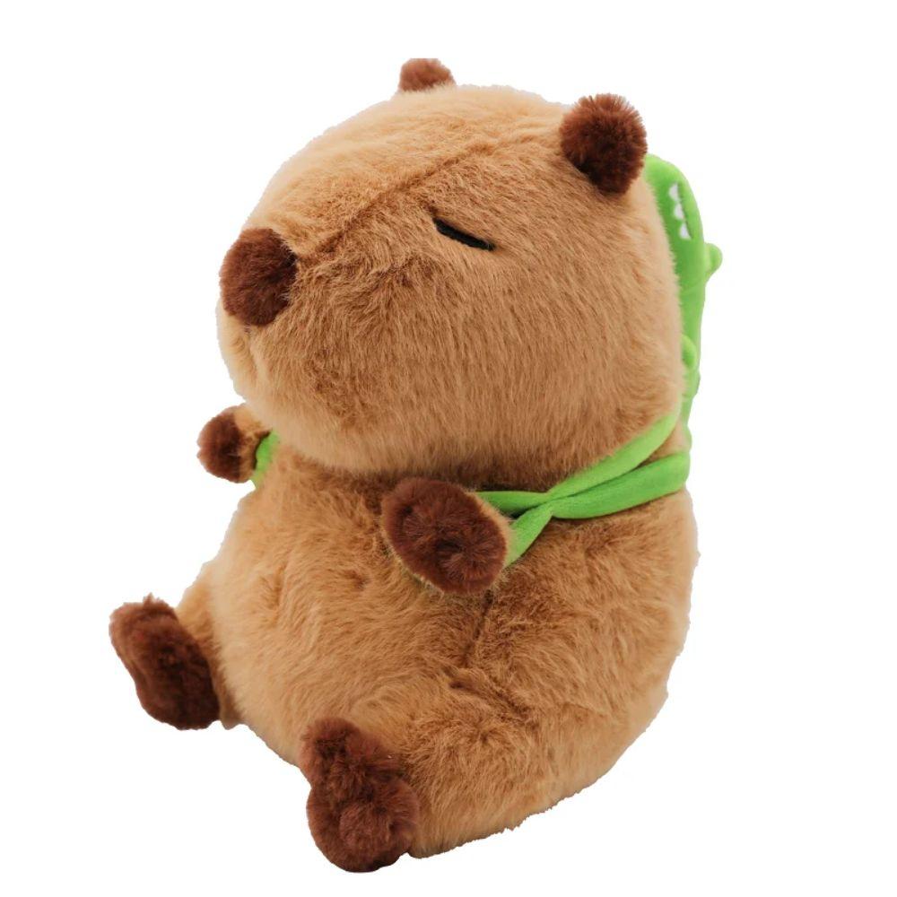 

Мягкая сидящая плюшевая капибара, капибара, капибара, оранжевый головной убор, плюшевая кукла для девочек и мальчиков