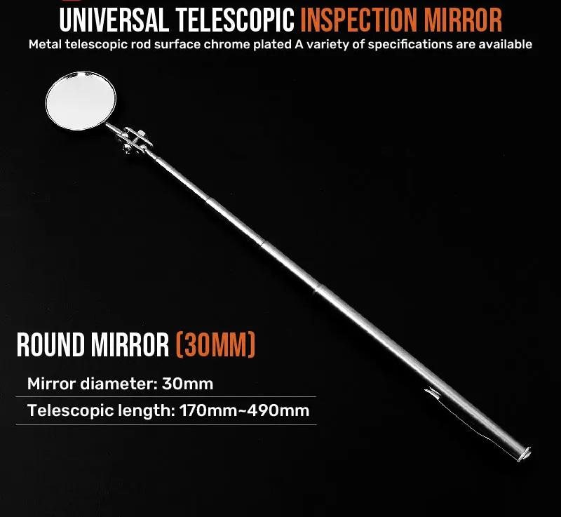 

1pcs Detection Tool Extendible Inspection Rotatable Mirror Auto Telescoping Inspection Round Mirror Extending Hand Tools Set