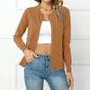 Cardigan in Maglia da Donna con Bottoni Frontali, Girocollo, Manica Lunga, Top Morbido Casual