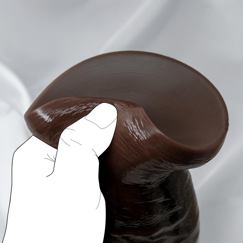 Realistic Liquid Silicone Dildo – Thick, Soft, Lifelike Design with Suction Cup, Big Dildo for Women, Couples, Hands-Free Pleasure