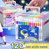 Waschbare Acrylmarker für Kinder - Nicht verschmierend, Stapelbar, Wasserdichte Graffiti-Stifte