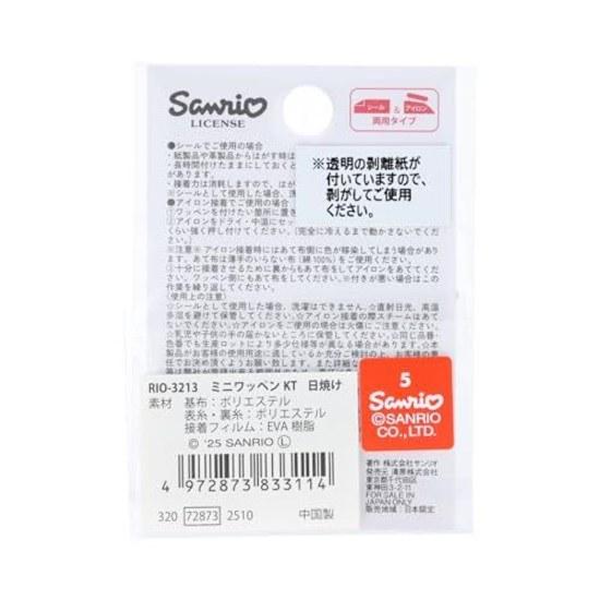 Kiyohara Sanrio Characters Seal Iron Dual Use Mini Patch Hello Kitty Sunburn 2 Pieces W28mmH19mm RIO-3213