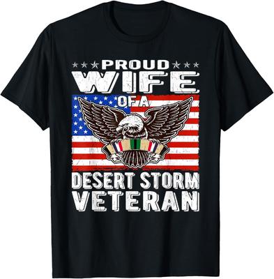 Proud Wife Of Desert Storm Veteran Gulf War Veterans Spouse T-Shirt