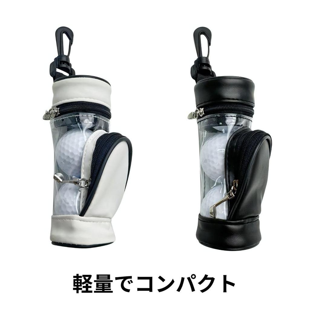 [Kab.M] Golf Ball Case for 3 Golf Club Case Style Leather Pouch Golf Tee Holder Golf Equipment Marker (Blue)