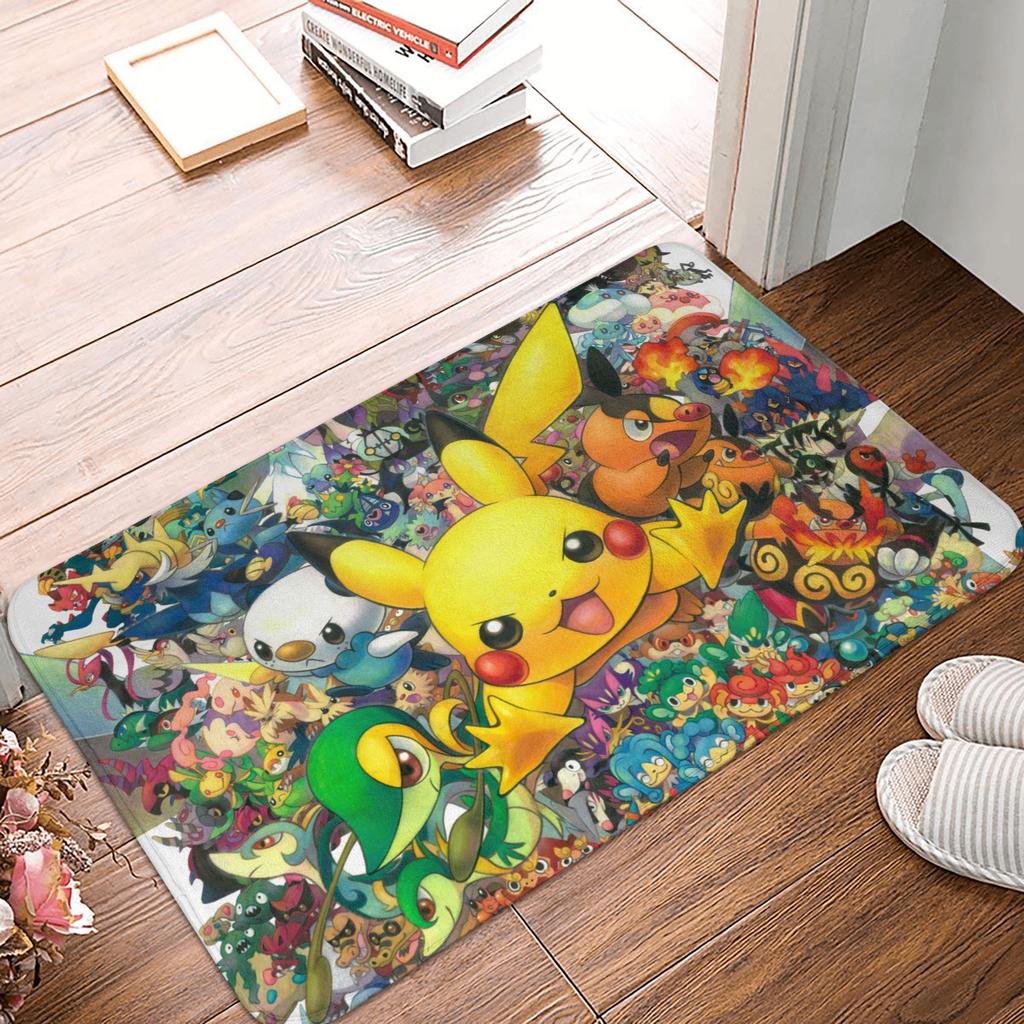 P-Pokemon Πίκατσου Πατάκι Εισόδου Αντιολισθητικό Χαλί Κουζίνας Μπάνιου Τουαλέτας 40*60cm